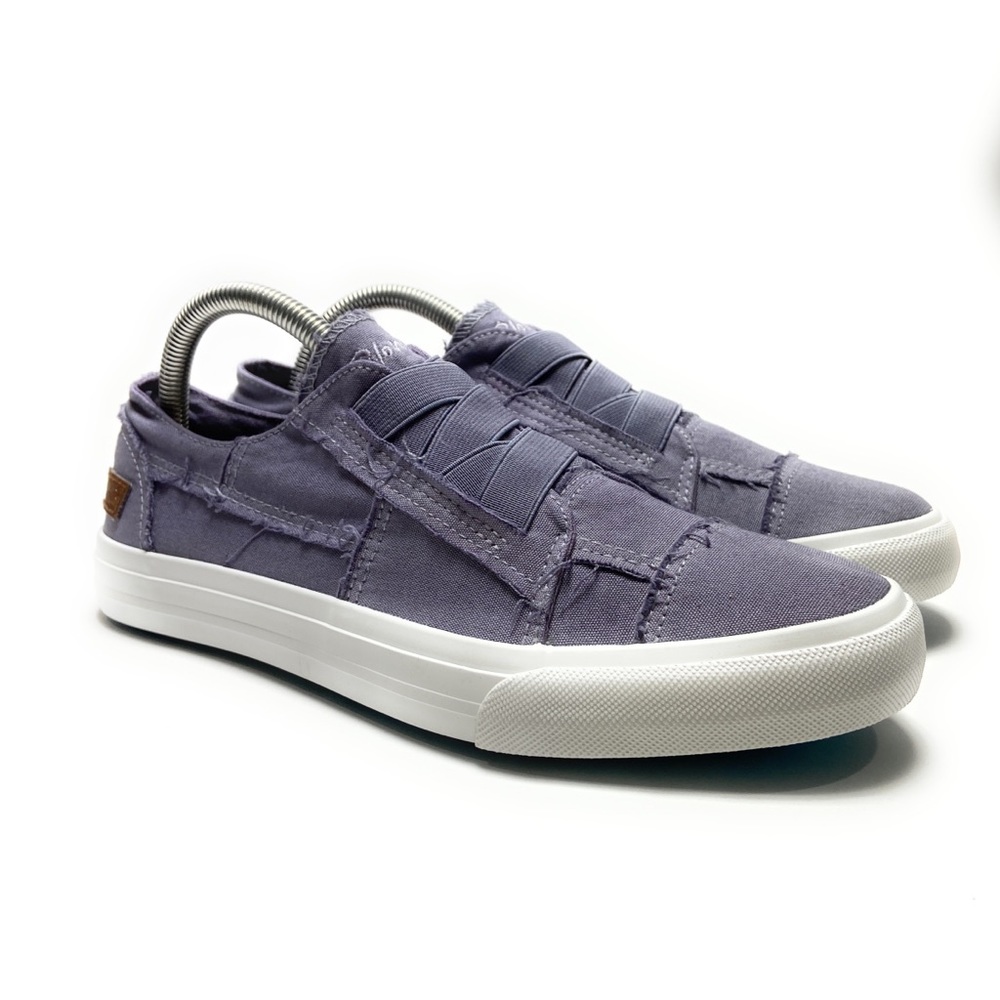 Blowfish Women's Marley Dusty Lavender Dusk Washed Canvas Slip On Shoes Size 9.5